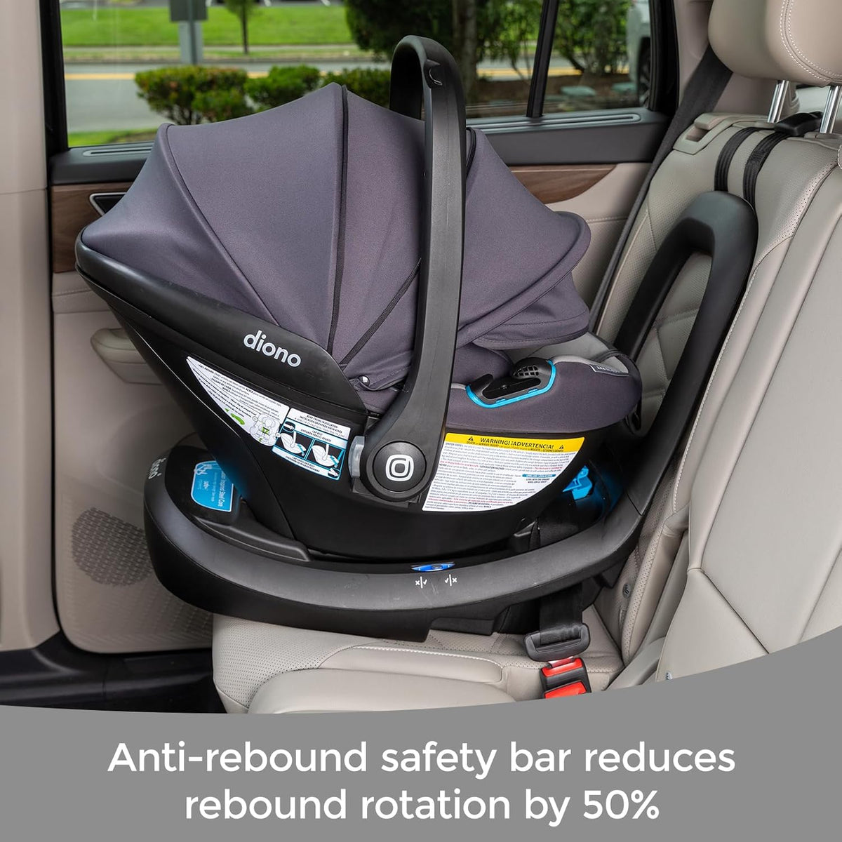 LiteClik30 RXT SafePlus Infant Car Seat and Base, Rear-Facing for Infants 4-30lbs, SafePlus Engineering, with Infant Insert, UPF 50+ Sunshade (Black Storm)