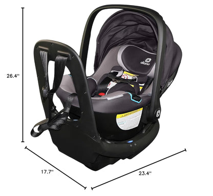 LiteClik30 RXT SafePlus Infant Car Seat and Base, Rear-Facing for Infants 4-30lbs, SafePlus Engineering, with Infant Insert, UPF 50+ Sunshade (Black Storm)