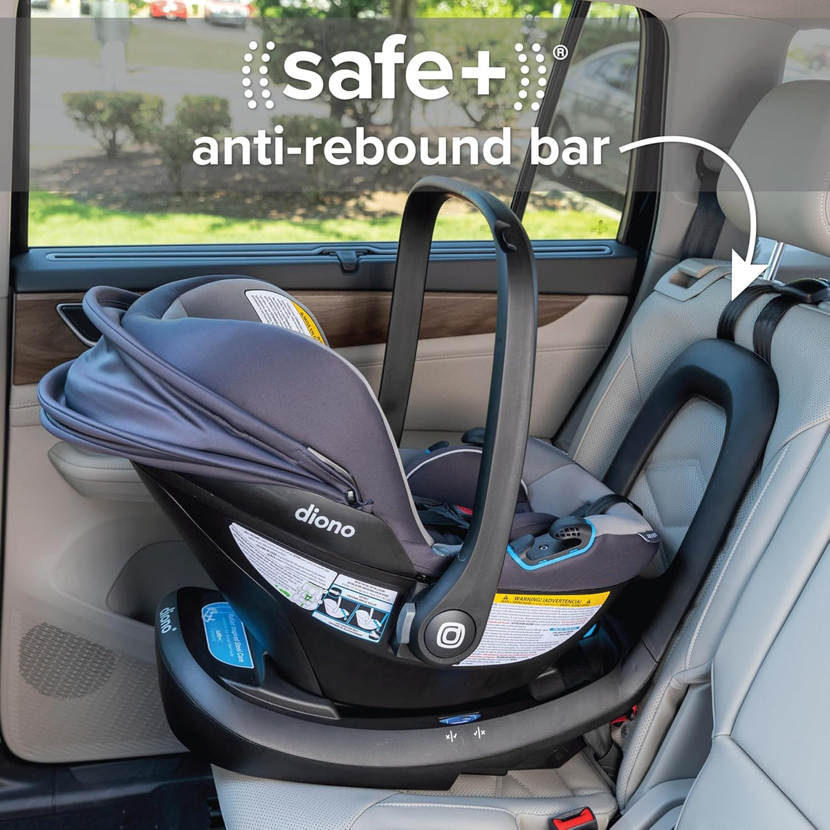LiteClik30 RXT SafePlus Infant Car Seat and Base, Rear-Facing for Infants 4-30lbs, SafePlus Engineering, with Infant Insert, UPF 50+ Sunshade (Black Storm)
