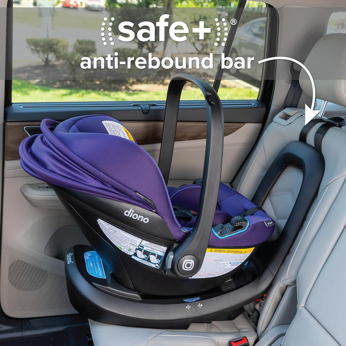 LiteClik30 RXT SafePlus Infant Car Seat and Base, Rear-Facing for Infants 4-30lbs, SafePlus Engineering, with Infant Insert, UPF 50+ Sunshade (Black Storm)