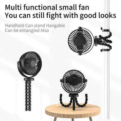 Mini Portable Stroller Fan, 3000mAh Battery Operated Personal