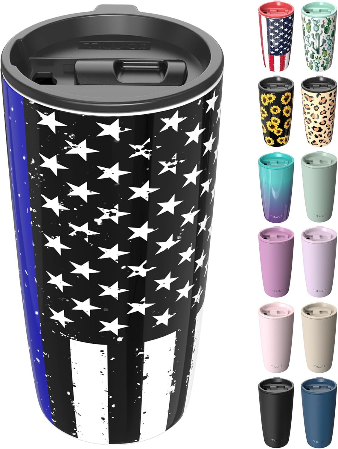 TILUCK 20 oz Insulated Coffee Tumbler with BPA-Free Lid | Travel Coffee Mug, Dishwasher Safe, Cup Holder Friendly, Double-Wall Vacuum Insulation for Hot & Cold Drinks,Matte MistyGray
