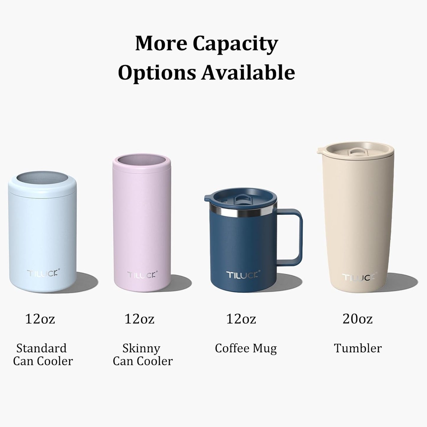 TILUCK 20 oz Insulated Coffee Tumbler with BPA-Free Lid | Travel Coffee Mug, Dishwasher Safe, Cup Holder Friendly, Double-Wall Vacuum Insulation for Hot & Cold Drinks,Matte MistyGray
