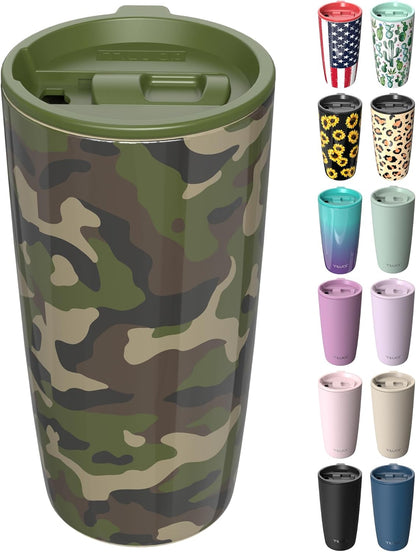 TILUCK 20 oz Insulated Coffee Tumbler with BPA-Free Lid | Travel Coffee Mug, Dishwasher Safe, Cup Holder Friendly, Double-Wall Vacuum Insulation for Hot & Cold Drinks,Matte MistyGray