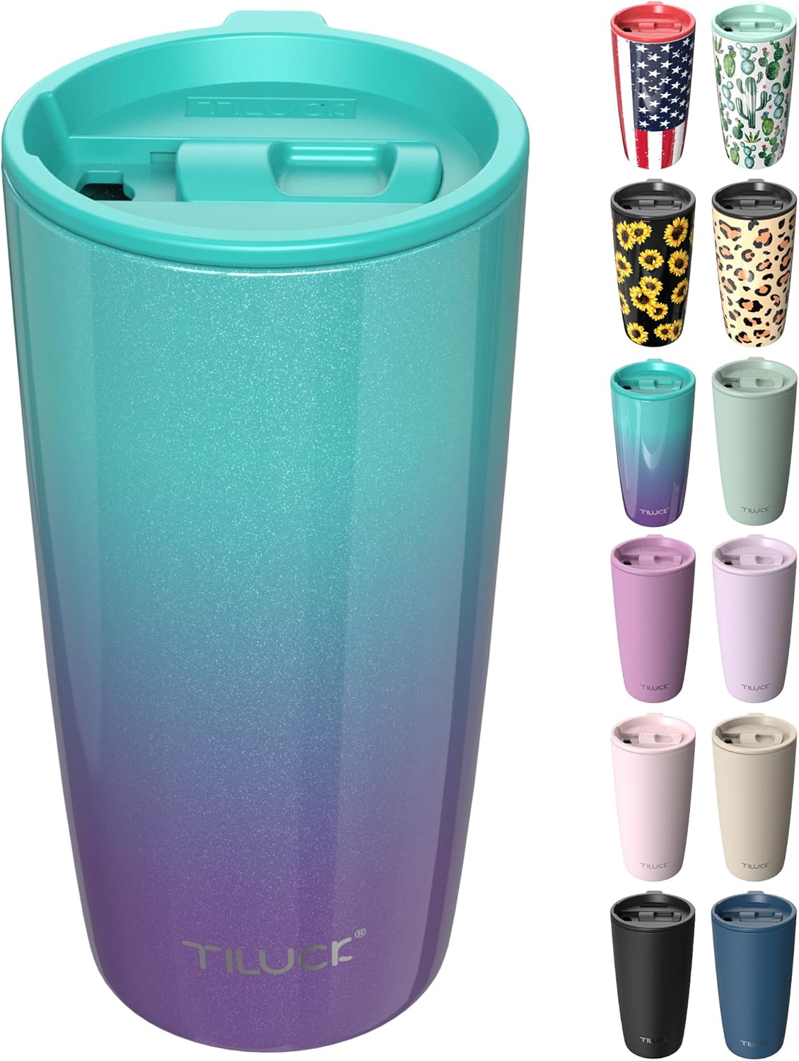 TILUCK 20 oz Insulated Coffee Tumbler with BPA-Free Lid | Travel Coffee Mug, Dishwasher Safe, Cup Holder Friendly, Double-Wall Vacuum Insulation for Hot & Cold Drinks,Matte MistyGray