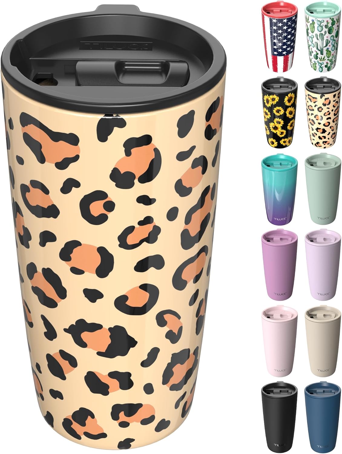 TILUCK 20 oz Insulated Coffee Tumbler with BPA-Free Lid | Travel Coffee Mug, Dishwasher Safe, Cup Holder Friendly, Double-Wall Vacuum Insulation for Hot & Cold Drinks,Matte MistyGray