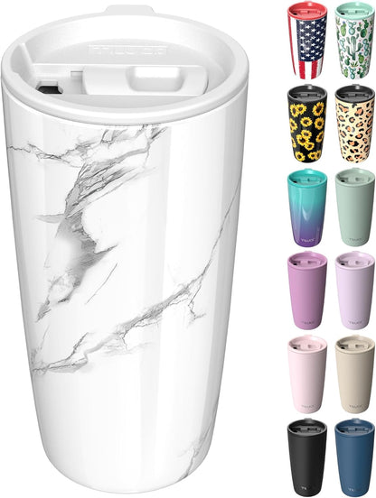 TILUCK 20 oz Insulated Coffee Tumbler with BPA-Free Lid | Travel Coffee Mug, Dishwasher Safe, Cup Holder Friendly, Double-Wall Vacuum Insulation for Hot & Cold Drinks,Matte MistyGray