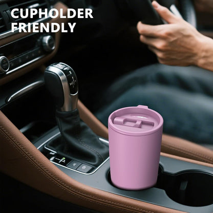 TILUCK 20 oz Insulated Coffee Tumbler with BPA-Free Lid | Travel Coffee Mug, Dishwasher Safe, Cup Holder Friendly, Double-Wall Vacuum Insulation for Hot & Cold Drinks,Matte MistyGray
