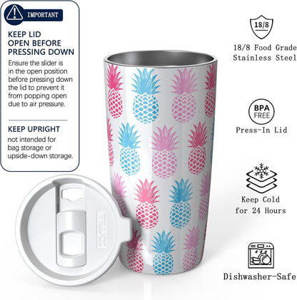 TILUCK 20 oz Insulated Coffee Tumbler with BPA-Free Lid | Travel Coffee Mug, Dishwasher Safe, Cup Holder Friendly, Double-Wall Vacuum Insulation for Hot & Cold Drinks,Matte MistyGray