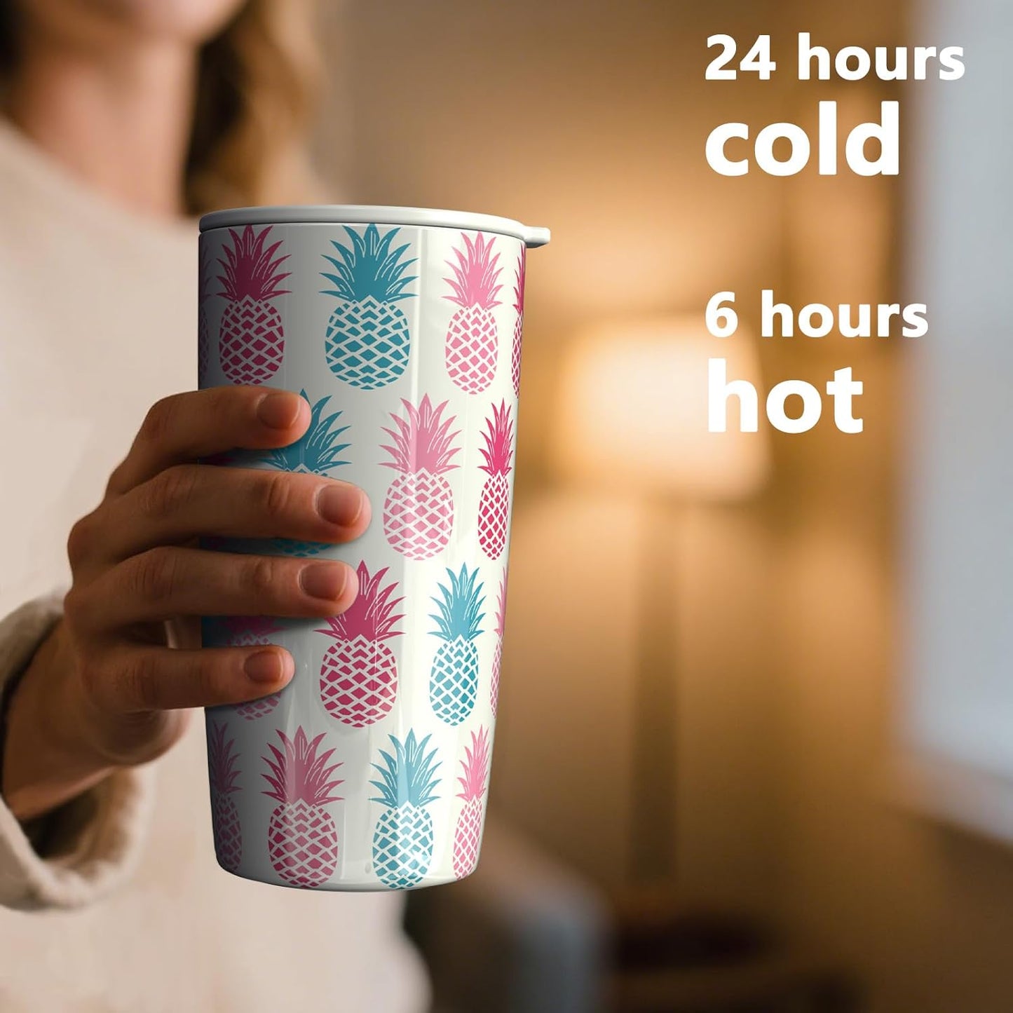 TILUCK 20 oz Insulated Coffee Tumbler with BPA-Free Lid | Travel Coffee Mug, Dishwasher Safe, Cup Holder Friendly, Double-Wall Vacuum Insulation for Hot & Cold Drinks,Matte MistyGray