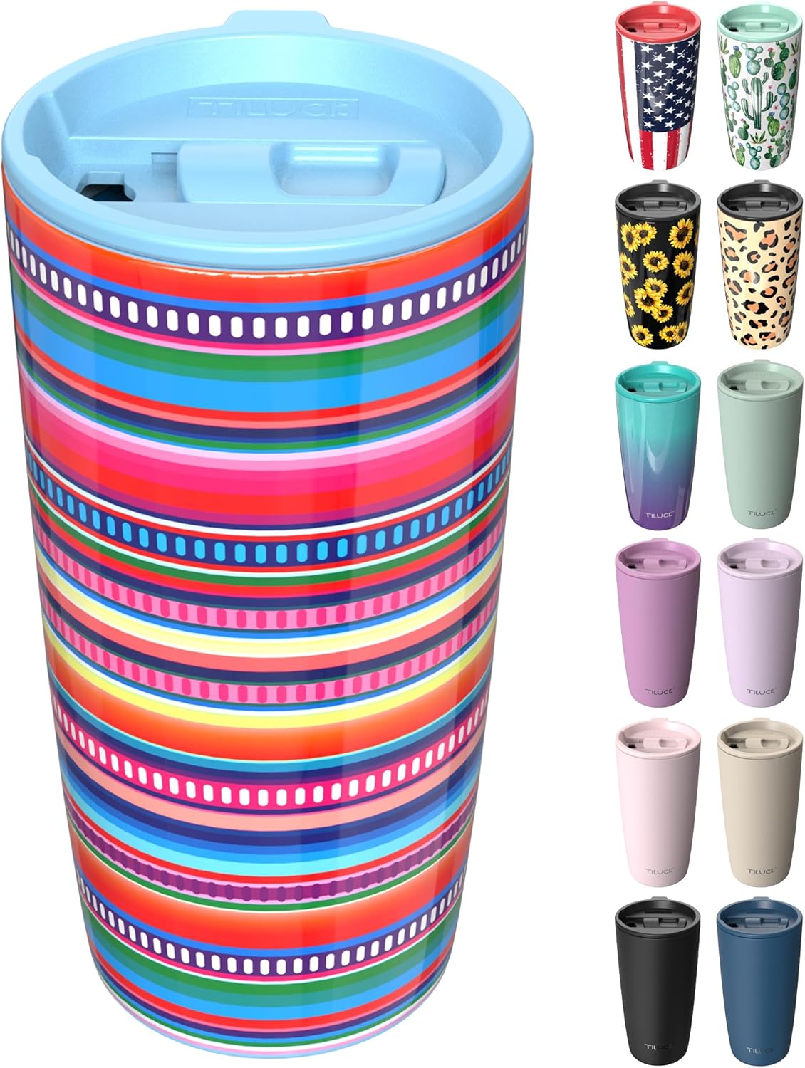 TILUCK 20 oz Insulated Coffee Tumbler with BPA-Free Lid | Travel Coffee Mug, Dishwasher Safe, Cup Holder Friendly, Double-Wall Vacuum Insulation for Hot & Cold Drinks,Matte MistyGray