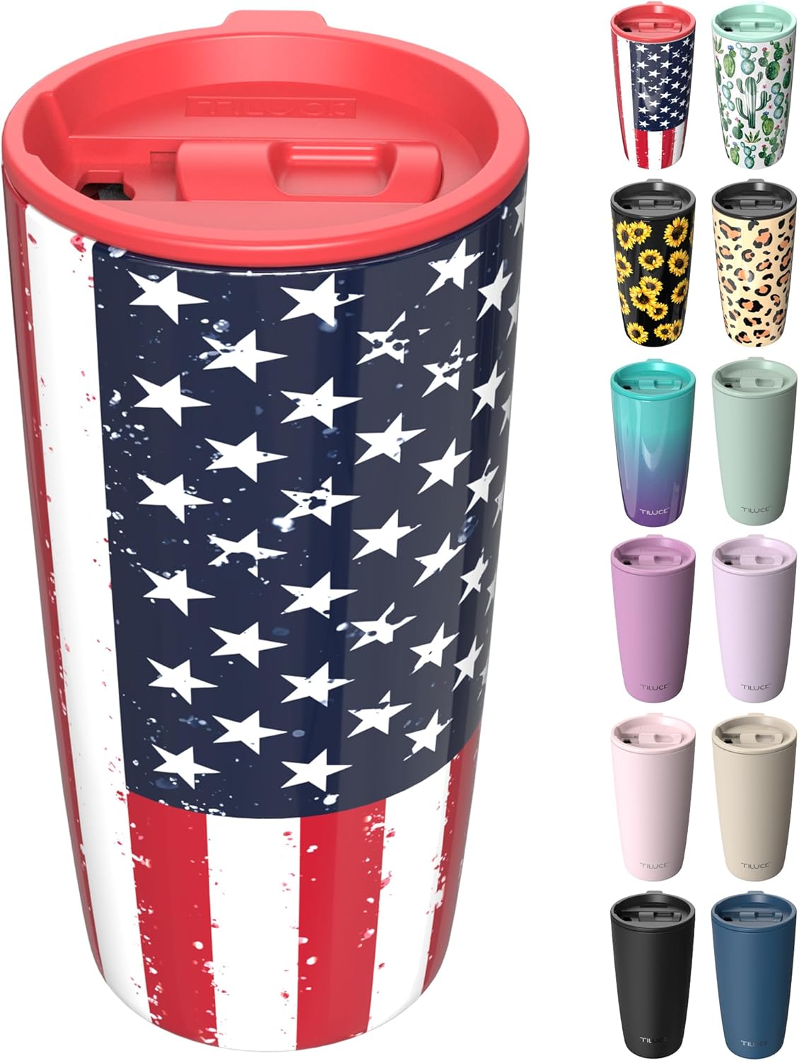 TILUCK 20 oz Insulated Coffee Tumbler with BPA-Free Lid | Travel Coffee Mug, Dishwasher Safe, Cup Holder Friendly, Double-Wall Vacuum Insulation for Hot & Cold Drinks,Matte MistyGray