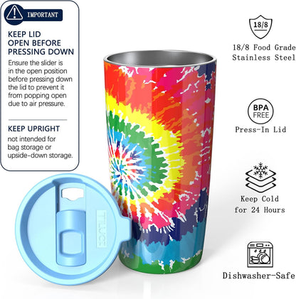 TILUCK 20 oz Insulated Coffee Tumbler with BPA-Free Lid | Travel Coffee Mug, Dishwasher Safe, Cup Holder Friendly, Double-Wall Vacuum Insulation for Hot & Cold Drinks,Matte MistyGray