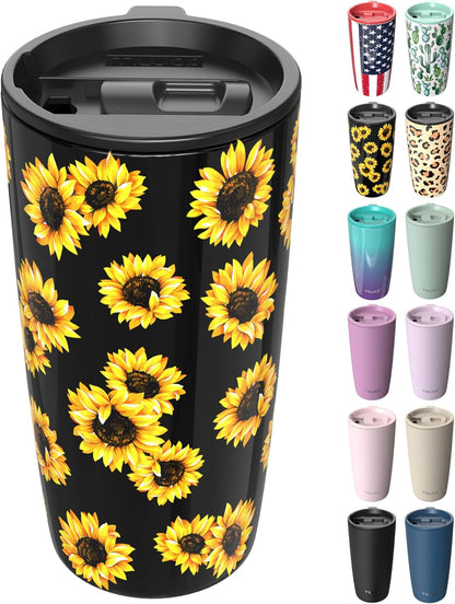 TILUCK 20 oz Insulated Coffee Tumbler with BPA-Free Lid | Travel Coffee Mug, Dishwasher Safe, Cup Holder Friendly, Double-Wall Vacuum Insulation for Hot & Cold Drinks,Matte MistyGray