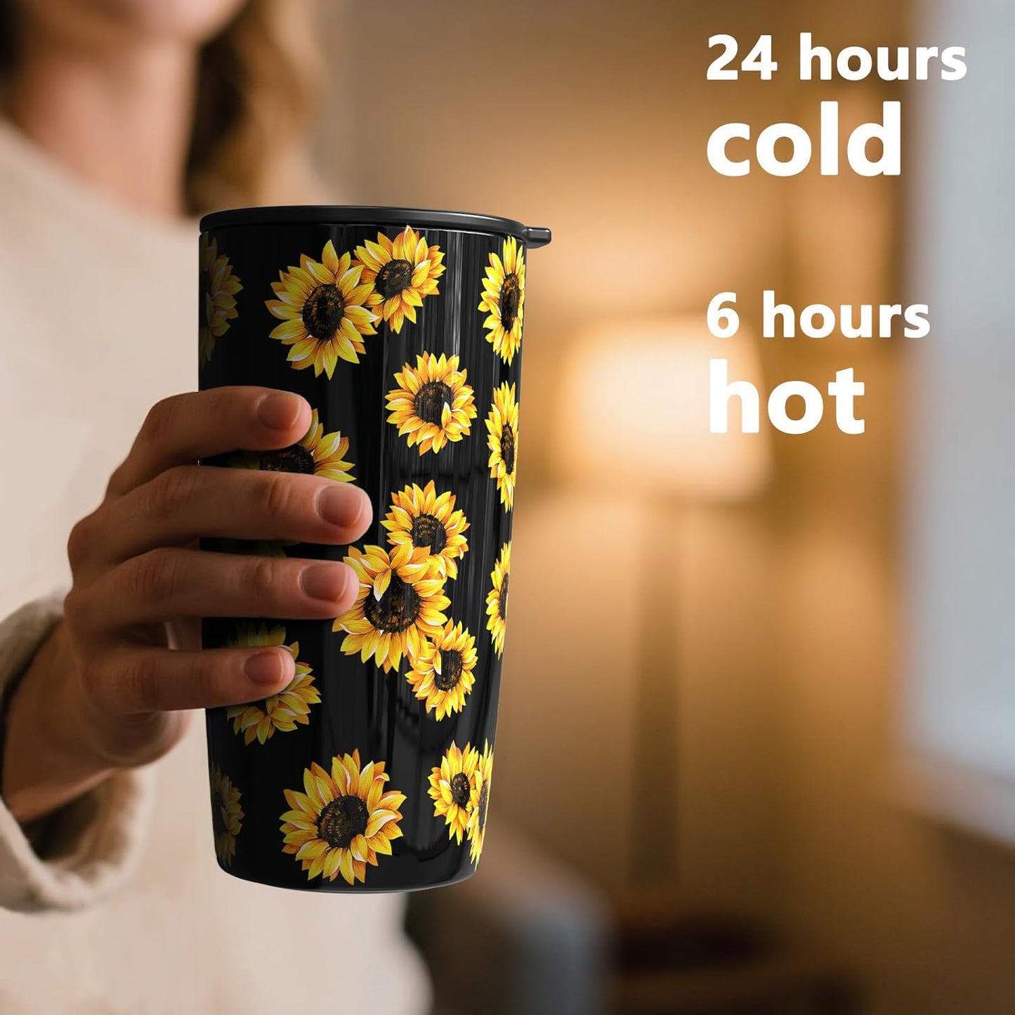 TILUCK 20 oz Insulated Coffee Tumbler with BPA-Free Lid | Travel Coffee Mug, Dishwasher Safe, Cup Holder Friendly, Double-Wall Vacuum Insulation for Hot & Cold Drinks,Matte MistyGray