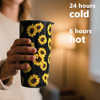 TILUCK 20 oz Insulated Coffee Tumbler with BPA-Free Lid | Travel Coffee Mug, Dishwasher Safe, Cup Holder Friendly, Double-Wall Vacuum Insulation for Hot & Cold Drinks,Matte MistyGray