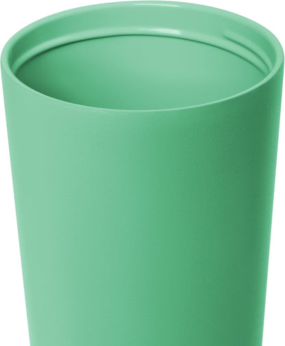 Ceramic Lined Iced Coffee Cup with Straw | 24oz, Green | Classic Signature Insulated Reusable Coffee Tumbler | Leak-Proof Silicone Straw, Silicone Base | Forest
