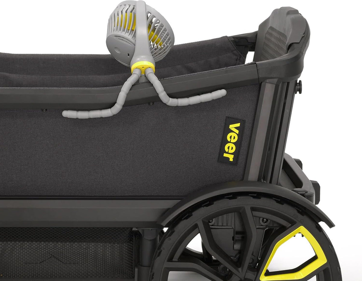 Flex Fan - Portable Baby Stroller Fan - Lightweight and Quiet 4 Speed Motor Provides Maximum Cooling and Extra Long Battery Life - 360 Degree Rotation - Baby Finger Safe
