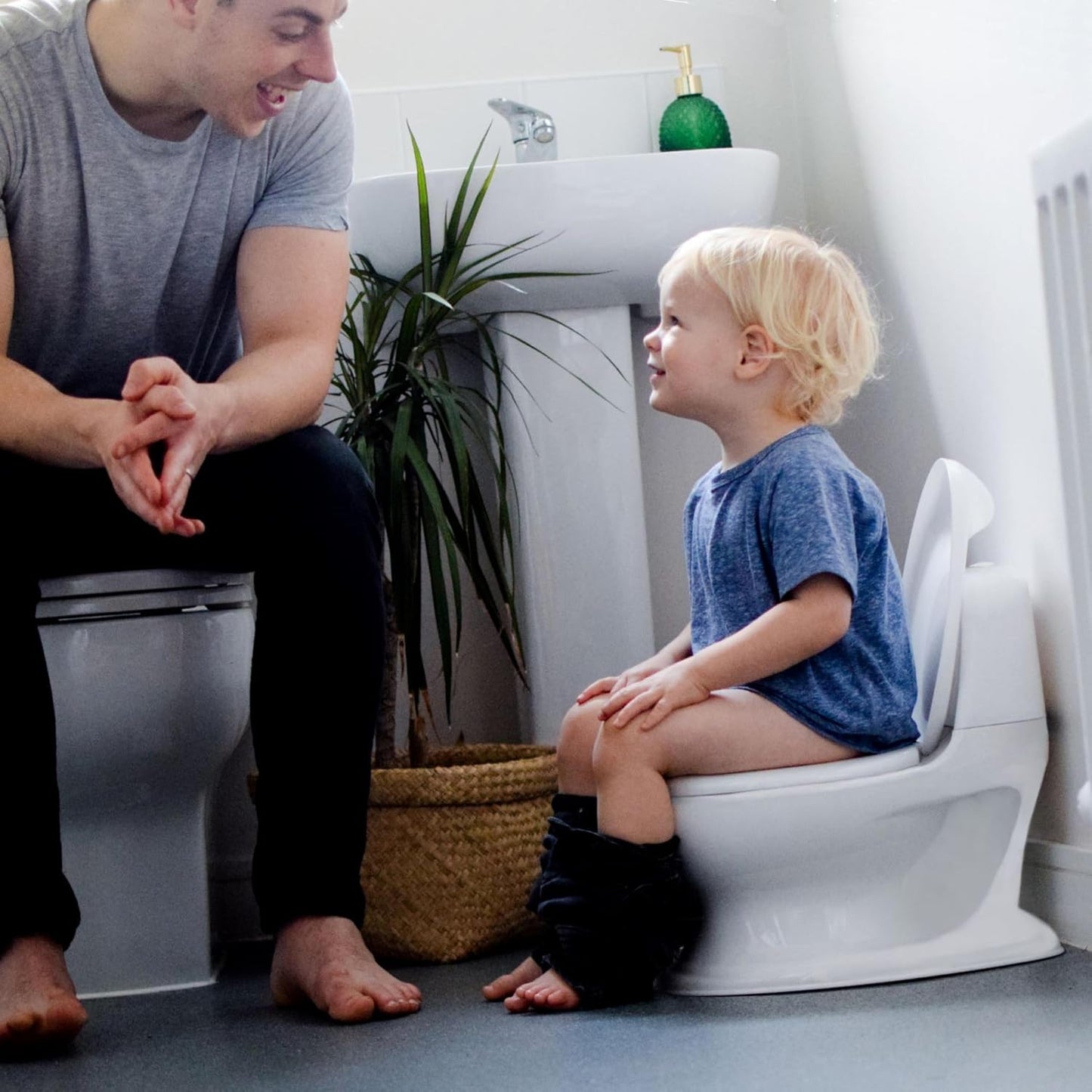 Nuby My Real Potty Training Toilet with Life-Like Flush Button and Sound - 18+ Months - White