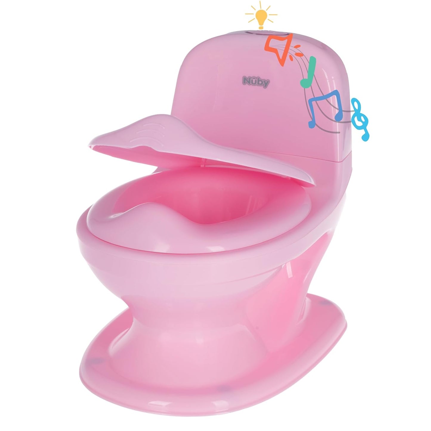Nuby My Real Potty Training Toilet with Life-Like Flush Button and Sound - 18+ Months - White