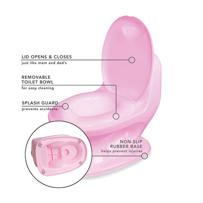 Nuby My Real Potty Training Toilet with Life-Like Flush Button and Sound - 18+ Months - White