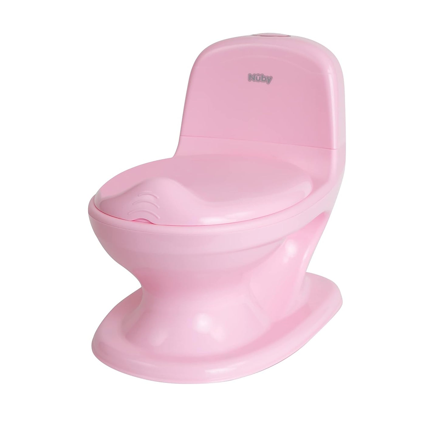 Nuby My Real Potty Training Toilet with Life-Like Flush Button and Sound - 18+ Months - White