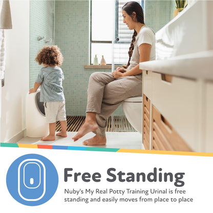 Nuby My Real Potty Training Toilet with Life-Like Flush Button and Sound - 18+ Months - White