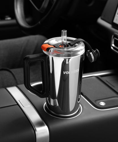 38 oz Tumbler with Handle, Insulated Cup with Patented Pop-Up Straw Lid | Patented pop-up straw, vacuum insulated stainless steel, cup holder friendly for commute, gym, travel, and daily hydration