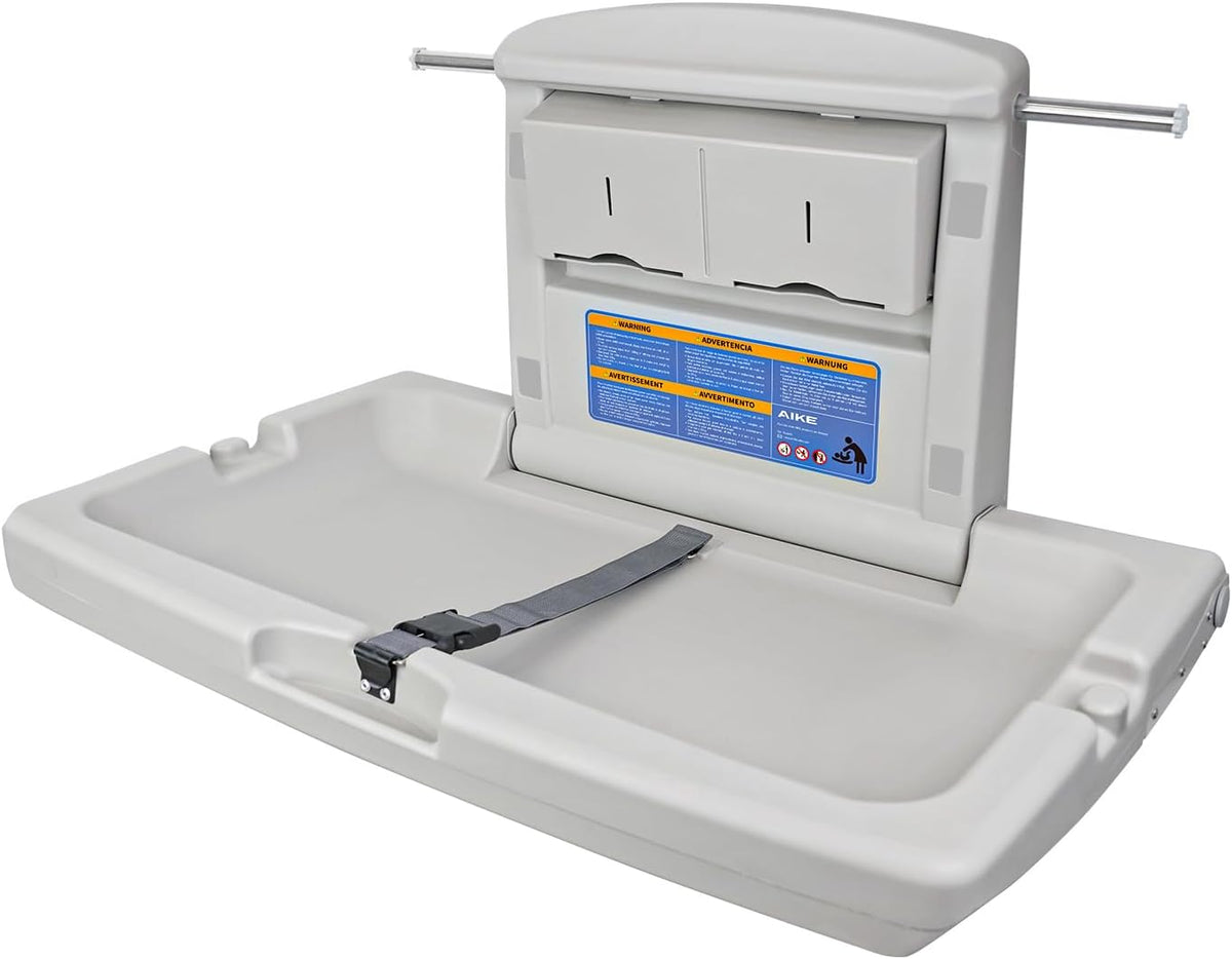 Commercial Baby Changing Station,Foldable ADA Compliant, Grayish White