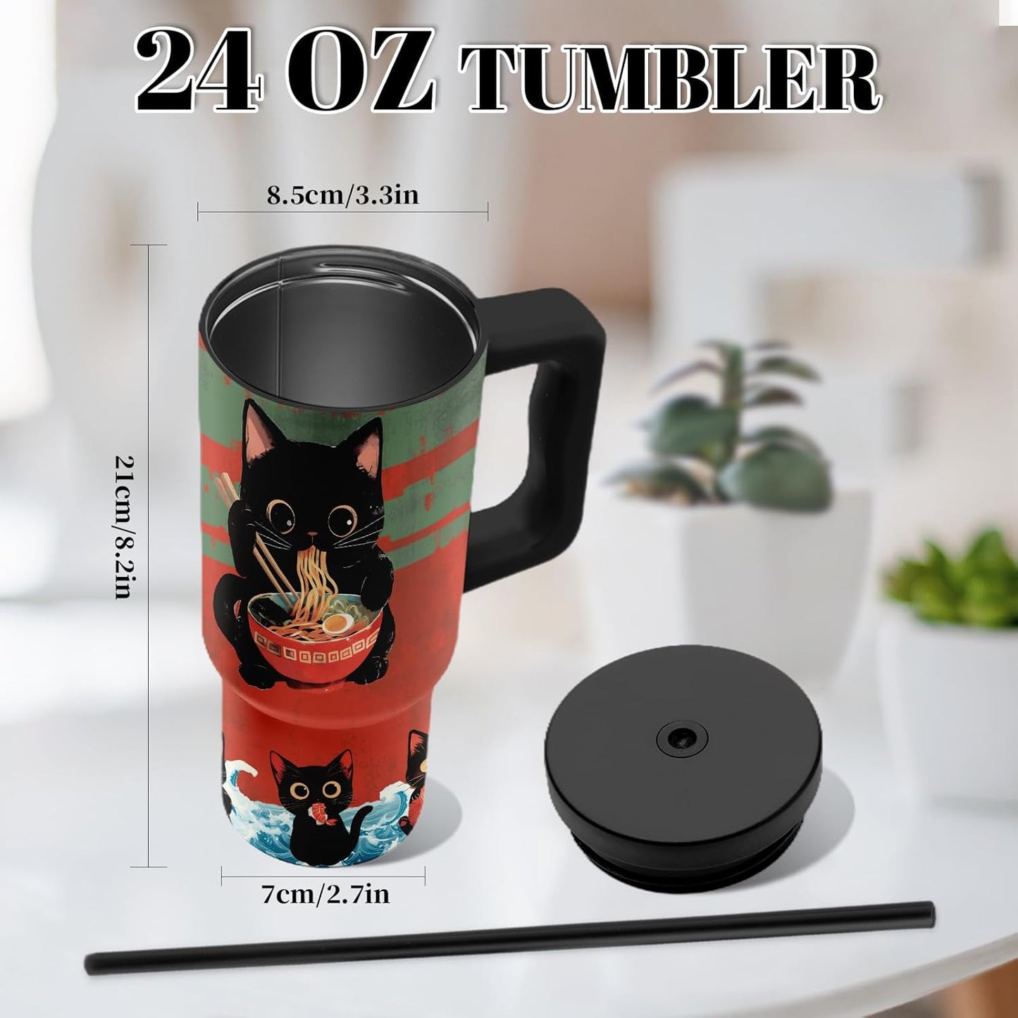 Insulated Highland Cow Tumbler 24oz, Highland Cow Gifts for Women | Sunflower Cup Gift, Just a Girl Who Loves Cows Tumbler Leakproof, Mothers Day Ideal Gifts for Cows Lovers Gym Office, 1 Pack
