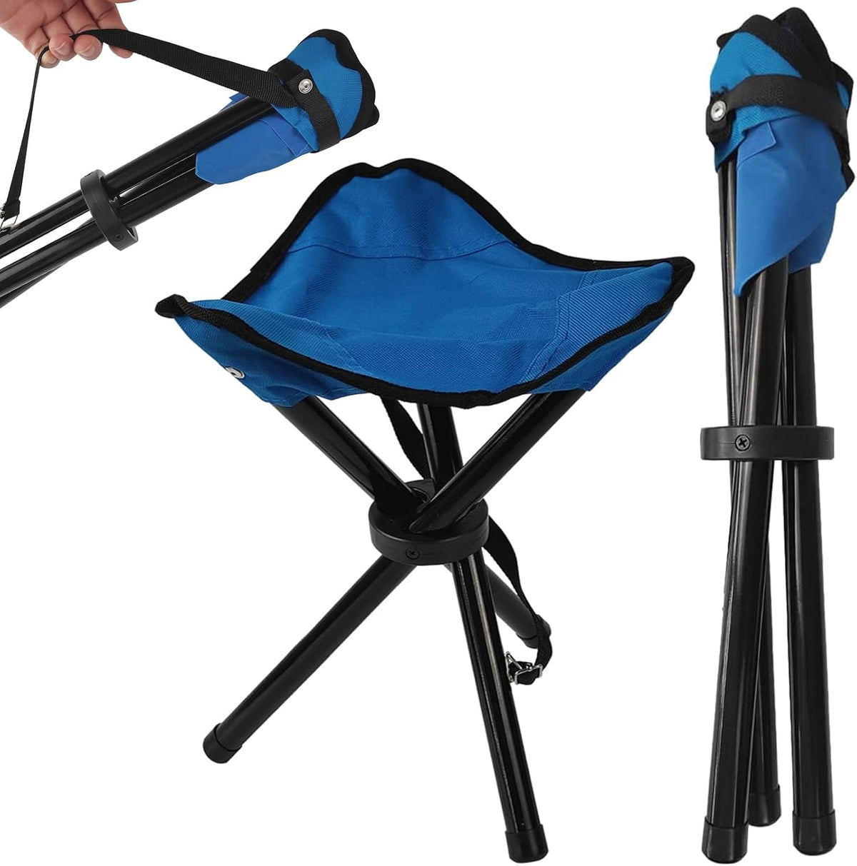 Travel Folding Camping Stool, Use Height 14" and Max Weight 240 lbs Outdoor Portable Party Chair Fishing Chair Seat for Camping Fishing Hiking Gardening and Beach Painting