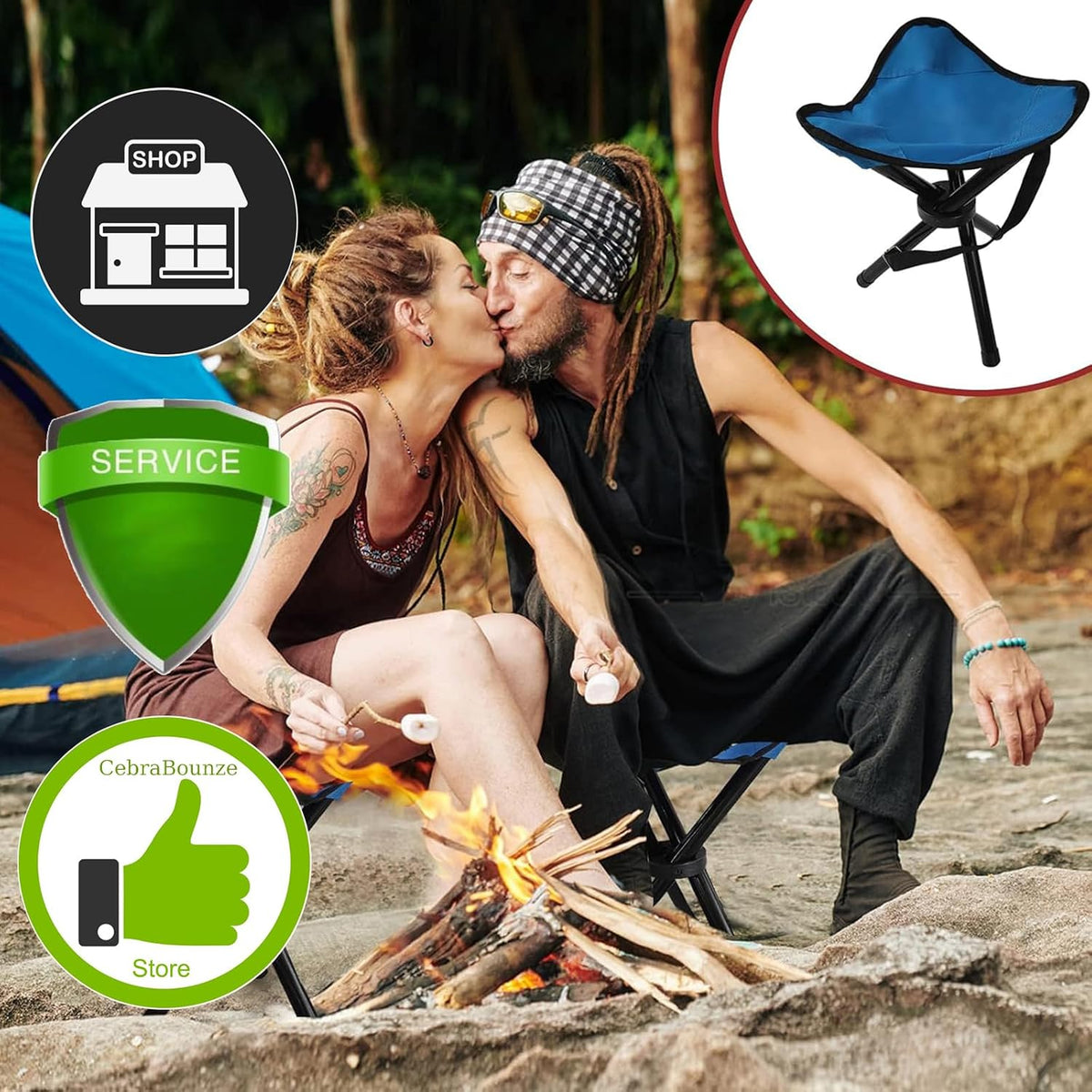Travel Folding Camping Stool, Use Height 14" and Max Weight 240 lbs Outdoor Portable Party Chair Fishing Chair Seat for Camping Fishing Hiking Gardening and Beach Painting