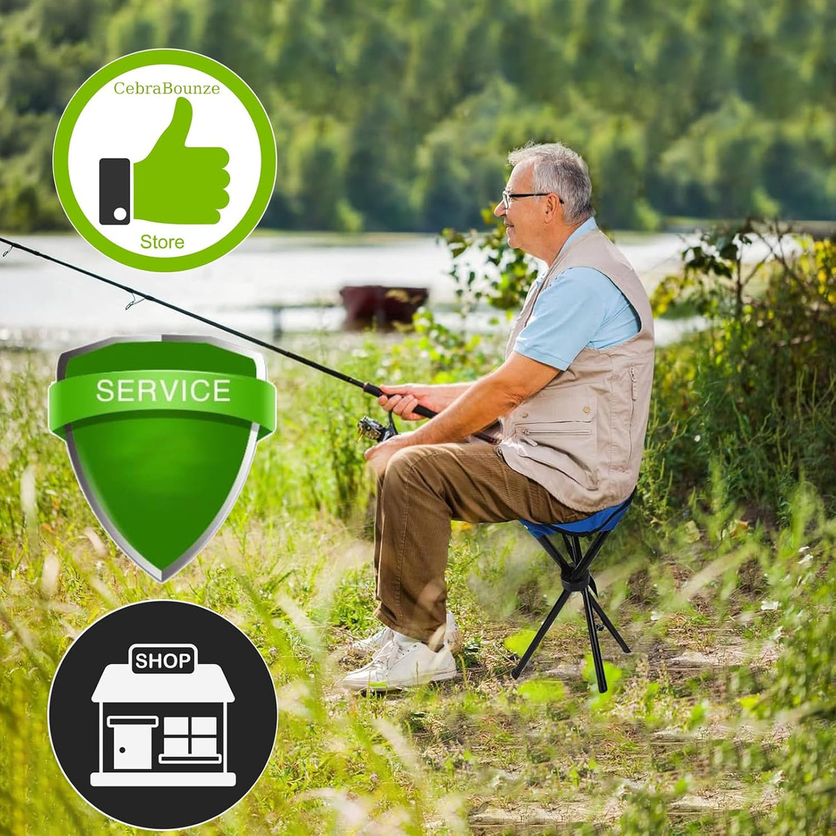 Travel Folding Camping Stool, Use Height 14" and Max Weight 240 lbs Outdoor Portable Party Chair Fishing Chair Seat for Camping Fishing Hiking Gardening and Beach Painting