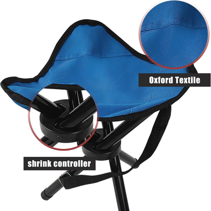 Travel Folding Camping Stool, Use Height 14" and Max Weight 240 lbs Outdoor Portable Party Chair Fishing Chair Seat for Camping Fishing Hiking Gardening and Beach Painting