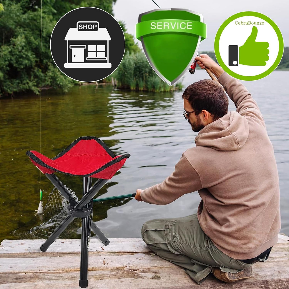 Travel Folding Camping Stool, Use Height 14" and Max Weight 240 lbs Outdoor Portable Party Chair Fishing Chair Seat for Camping Fishing Hiking Gardening and Beach Painting