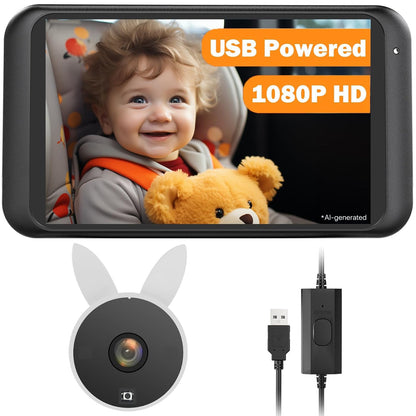 USB Baby Car Camera, Backseat Monitor Car Seat Mirror