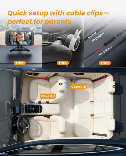 USB Baby Car Camera, Backseat Monitor Car Seat Mirror
