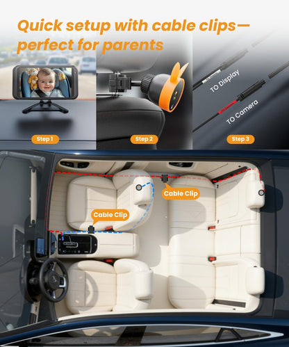 USB Baby Car Camera, Backseat Monitor Car Seat Mirror