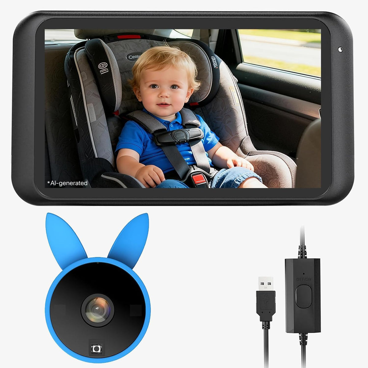 USB Baby Car Camera, Backseat Monitor Car Seat Mirror