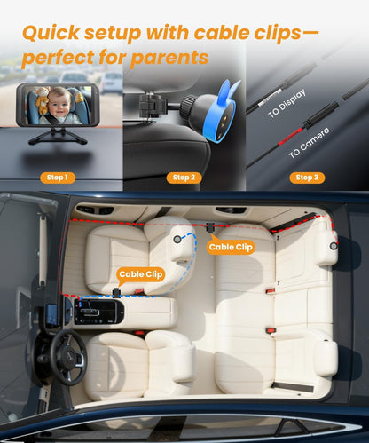 USB Baby Car Camera, Backseat Monitor Car Seat Mirror