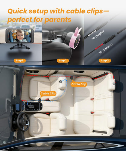 USB Baby Car Camera, Backseat Monitor Car Seat Mirror