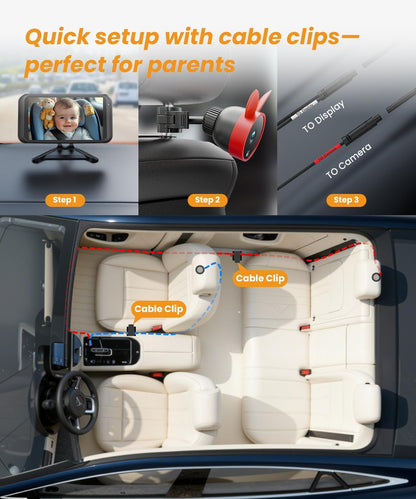 USB Baby Car Camera, Backseat Monitor Car Seat Mirror