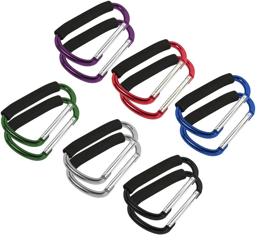 Assorted Color Jumbo Aluminum Carabiners (12 PC.) - 1297A-12