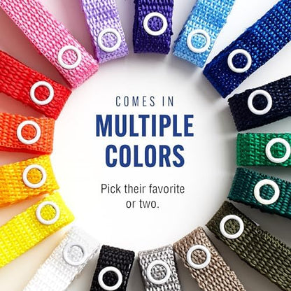 Secure-A-Toy, Safety Strap Secures Toys, Teether, Pacifiers to Strollers, Highchairs, Car Seats, Adjustable Length Keep Toys Sanitary, Registry Must Haves, Blue-Orange-Grey-Black, 4 Count