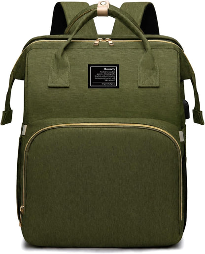 Diaper Bag Backpack with Changing Station, 25L Large Capacity