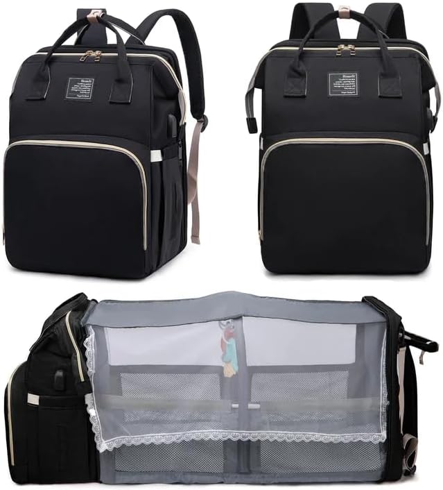 Diaper Bag Backpack with Changing Station, 25L Large Capacity