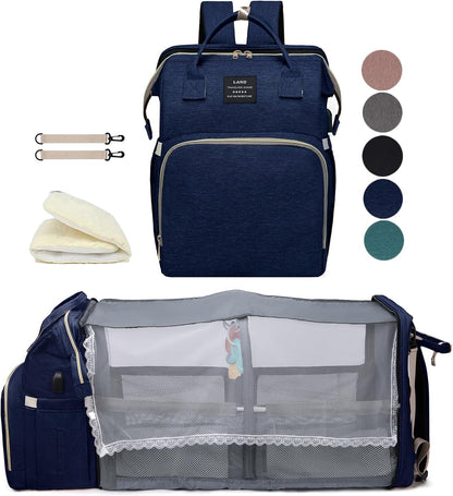 Diaper Bag Backpack with Changing Station, 25L Large Capacity