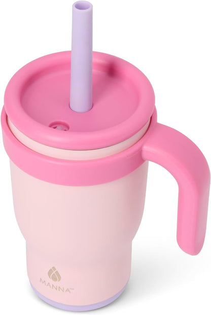 Oslo Stainless Steel Insulated Tumbler 2 Pack - 14 Oz and 30 Oz - Pink Powder Coat