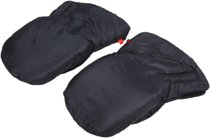One Pair Thick Winter Gloves for Stroller Use Windproof and Hand Muff for Parents Warm Gloves Black