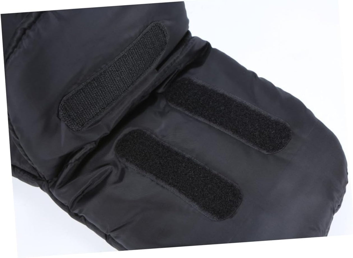 One Pair Thick Winter Gloves for Stroller Use Windproof and Hand Muff for Parents Warm Gloves Black